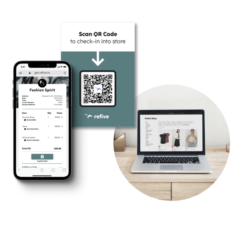 paperless receipts access via QR code