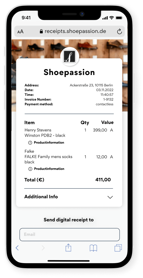 example of e receipts